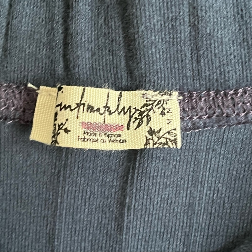 Free People Intimately Coffee Chat Joggers Soft Comfy BLUE Cotton Sz Medium NWOT - Picture 8 of 14